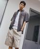 MINDBRIDGE Wide One-Pleat Cargo Half Pants - 2 Colors