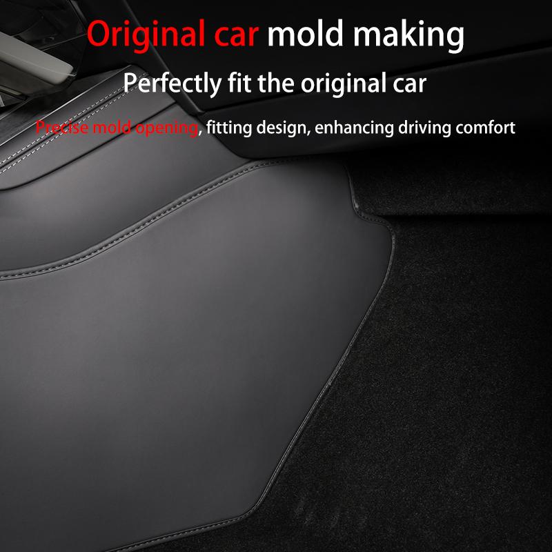 For Tesla Model Y Juniper 2025+ Center Console Two Side Panel Anti Kick Pad Protector Leather Sticker Foot Cover Car Accessories