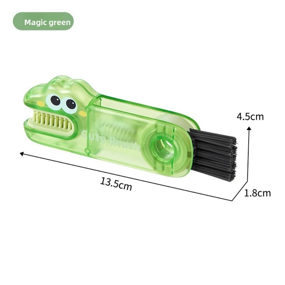 New 3in1 3 In 1 Cup Lid Cleaning Brush Cleaning Multi-Function Crevice Cleaning Brush Crocodile Bottle Straw Brush
