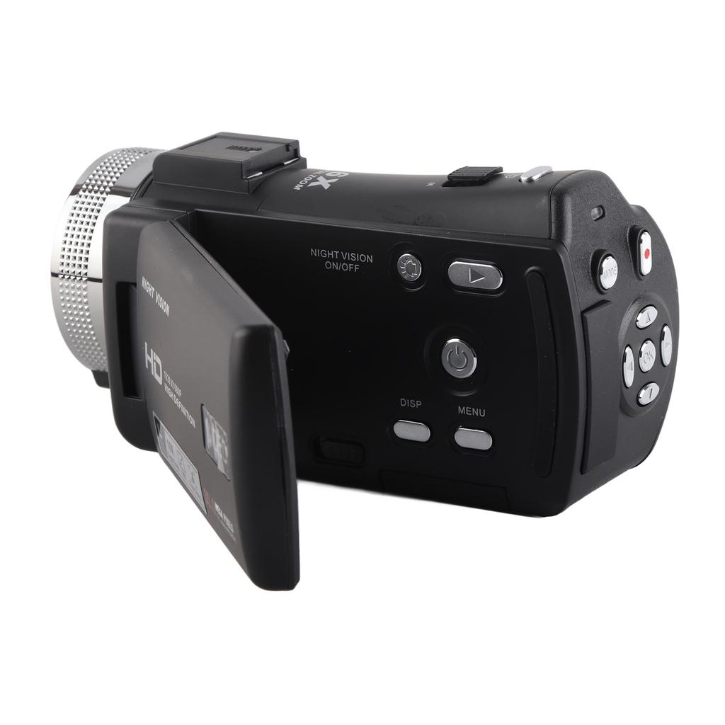 Videokamera Kamkorder 3-tums Färg LCD-skärm 30MP Digital Videokamera 16x Zoom för Fotografering