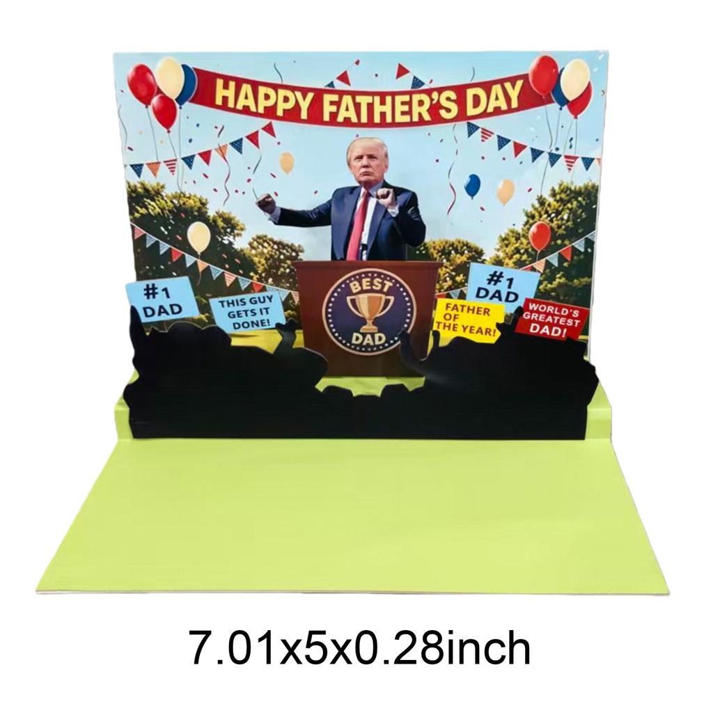 Presidential Podium Scene Cards with Light & Sound Father’s Day Greeting Cards Plays President Real Voice with Envelope