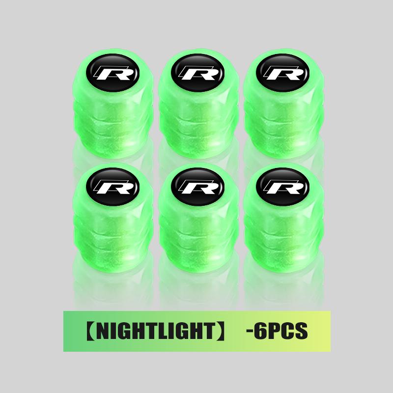 4pcs Luminous Valve Cap Car Fluorescent Tire Valves Cap Glow For Volkswagen VW Tiguan CC Jetta Polo Golf 4 5 6 Passat B5 B6 B7 BKO1