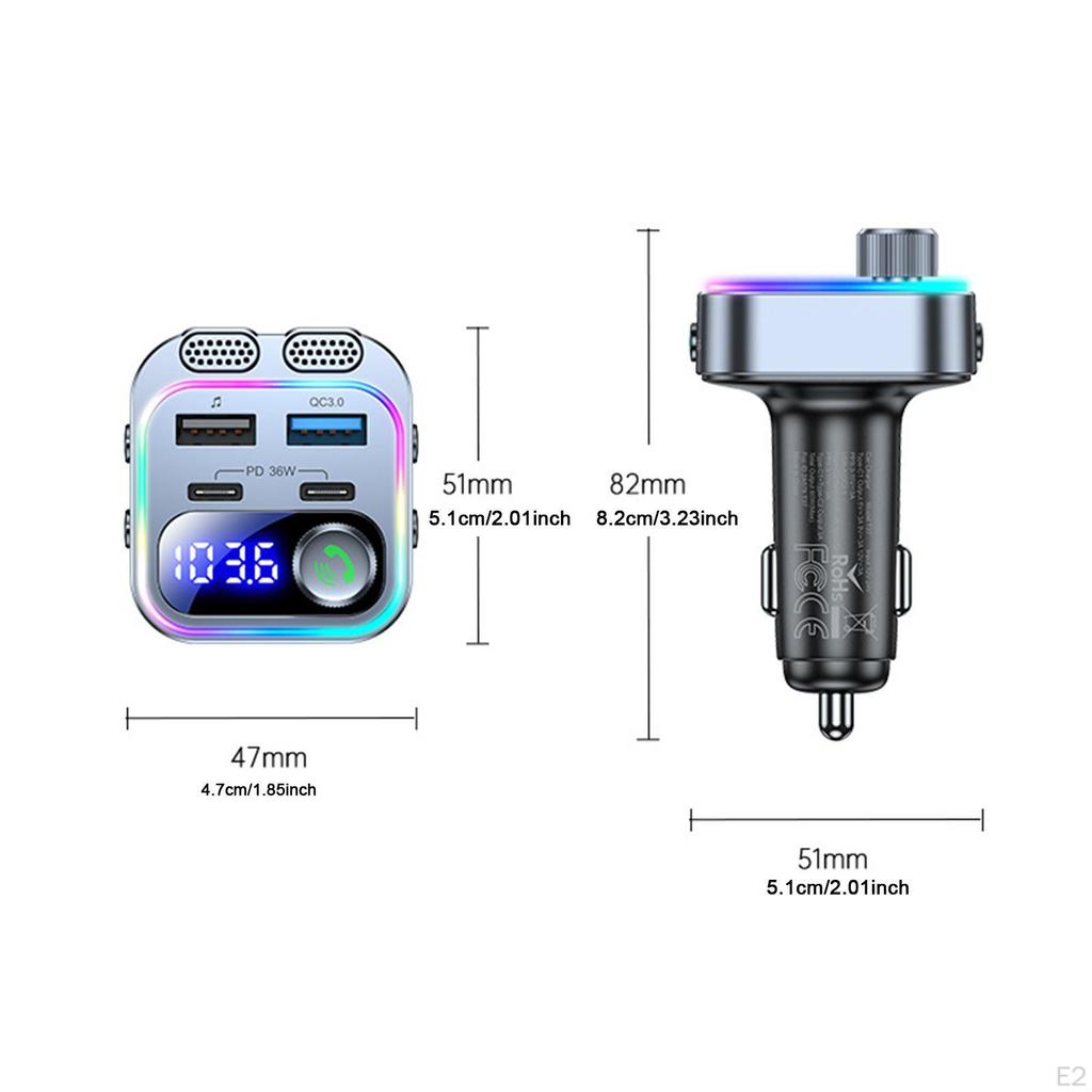 5.4 Transmitter Car Fast Charging Deep Bass Sound Adapter
