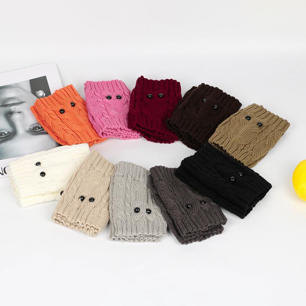 Cozy Japan-Korea Owl Woolen Ankle Warmers: Warm & Cold-Proof Knitted Boot Cuffs