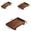 Tableware Solid Walnut Wooden Food Tray Rectangle Dessert Plate Chinese-style Wooden Snack Fruit Tea Saucer Pallet Bread Board