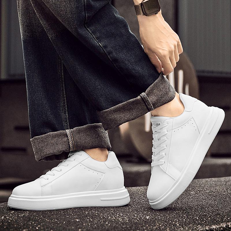 Mens Breathable Sneakers Handmade Genuine Leather Outdoor Shoes Men All-match Male Flats Platform Mens Walking Shoes