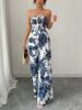 European Summer Women's Backless Printed Jumpsuit Set 2026