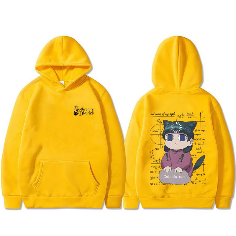 Anime The Apothecary Diaries Maomao Print Hoodie Men Women Casual Vintage Hooded Sweatshirt Male Oversized Fleece Cotton Hoodies