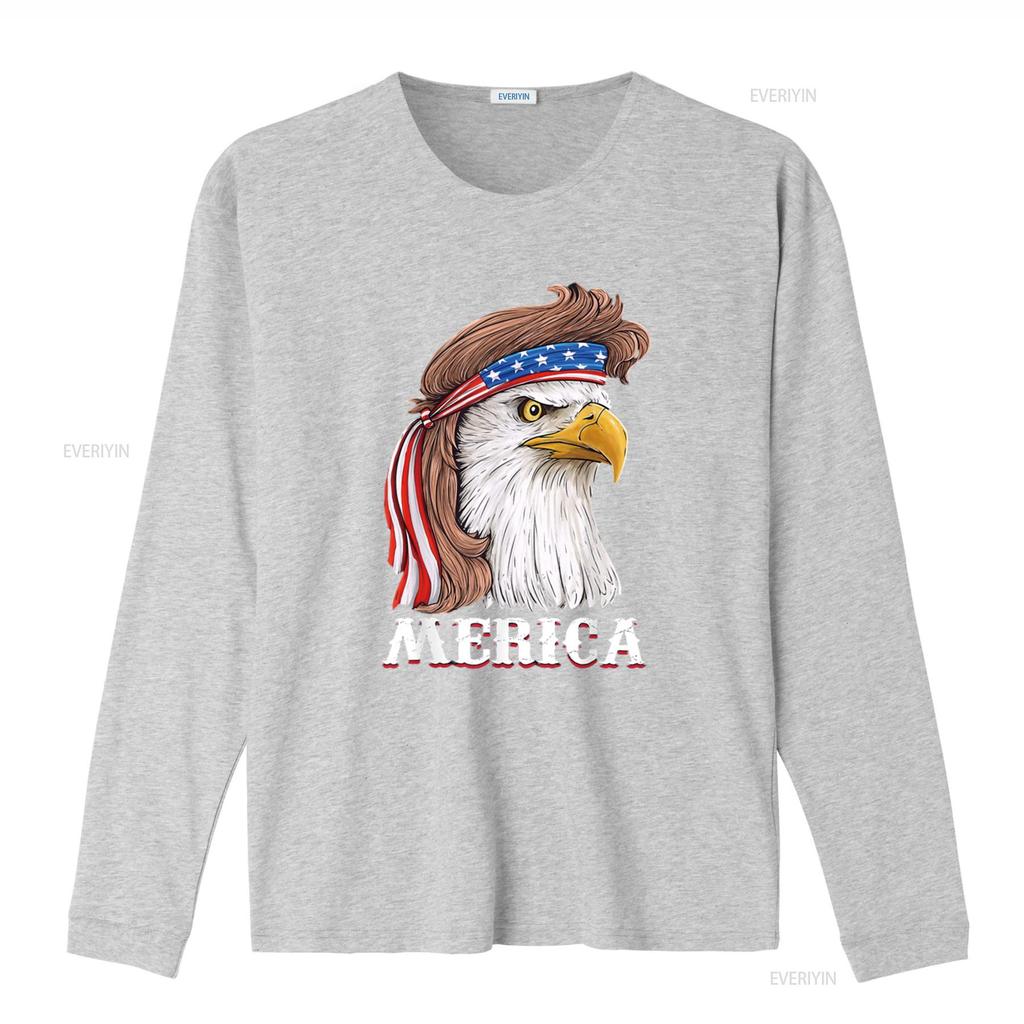 Eagle Mullet 4th Of July USA American Flag Merica T Shirt vintage Washed Unisex Top For Everyday Wear streetwear Slightly