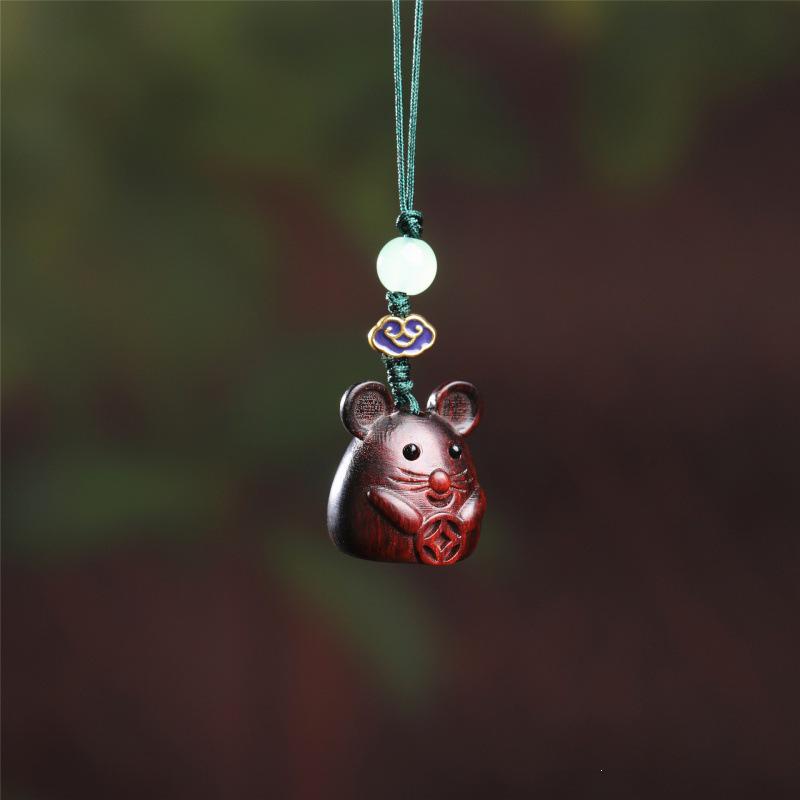 Rat Zodiac Money Counting Phone Charm Pendant Keychain Gift Accessory Handicraft.