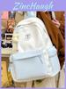 Cute Ice Cream Colorful Nylon School Backpack With Design For Middle School Students