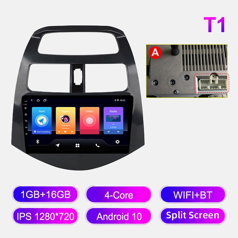 

Android Car Radio For Chevrolet Spark 2010-2015 Мультимедийный проигрыватель Головное устройство Стерео GPS Навигация BT WIFI 1+16 ГБ 1+16GB,A