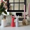 1/2Pcs Easter Bunny Figurine 3D Printed Ribbed Rabbit Statue Sculpture Home Office Holiday Party Table Centerpiece Decoration