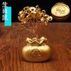 Make a fortune money bag tree ornament, make money every day, money bag creative desktop decoration, new home entrance car ornament gift