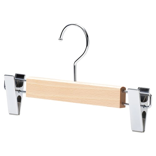Nakata Hanger - Set of 5 Wooden Skirt/Bottom Hangers, Natural, Made in Japan, SET-05