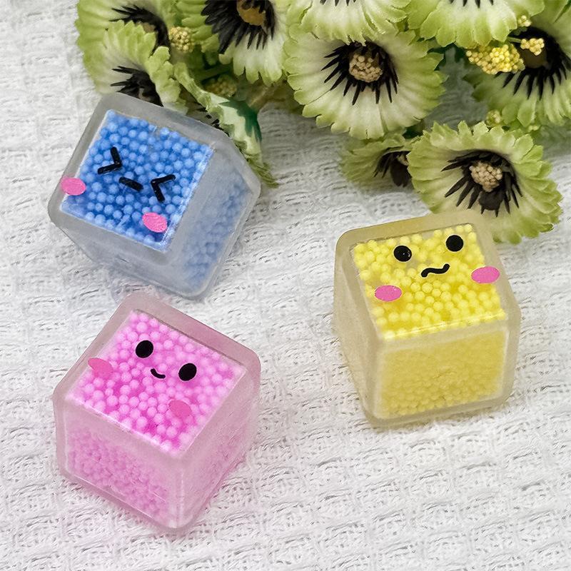 Soft Tpr Kawaii Square Slow Rising Fidget Toys With Cute Cartoon Faces For Stress Relief Kids Party Favors