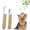 Professional Dog Comb with Stainless Steel Blade Wooden Handle Pet Hair Remover Grooming Tool for Undercoat Stripping