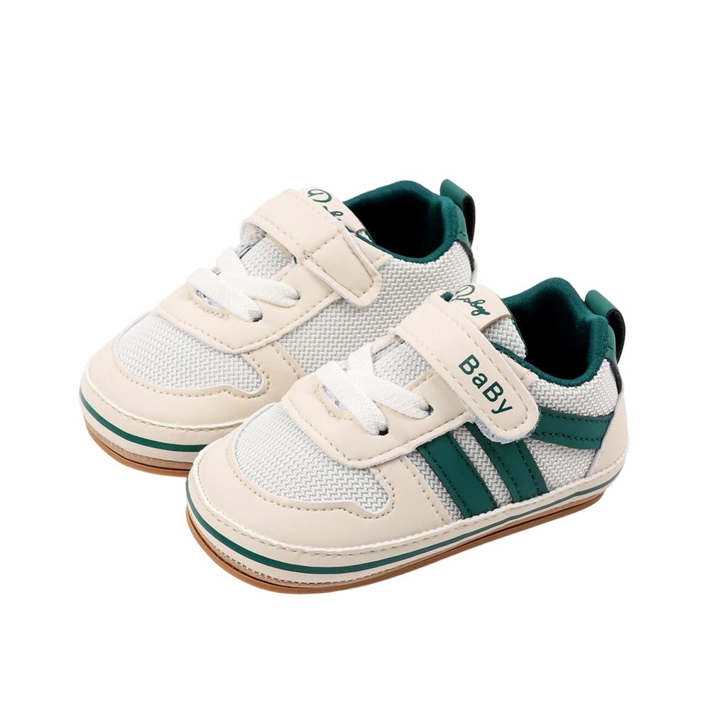 Citgeett Toddler Boys Girls Anti-Slip Sneakers Contrast Colors Casual Crib Shoes Soft Sole Walking Flats for Newborn