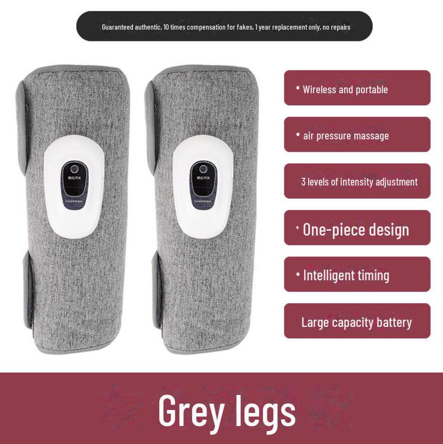 

Новый полностью автоматический массажер для ног с подогревом — многофункциональный разминающий массаж, похудение и расслабление мышц голеней 9910 Chinese Version Without Heating Double Pack серый