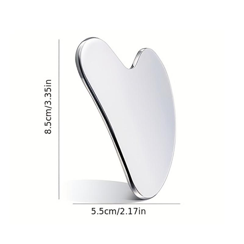 

Gua Sha Board Heart Shape Stainless Steel Muscle Massage Tissue Therapy Scraping Plate Promote Blood Circulation Body Relaxation