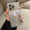 Clear Square Back Tube Case Protection For iPhone 16 ProMax 14 Pro Max 12 13 15 Plus 11 Anti-Oxygen,Line Monster Pattern Casing