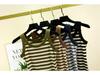 Women's Black & White Striped Modal Cotton Camisole Vest - Sleeveless Top for Spring/Summer 2024.