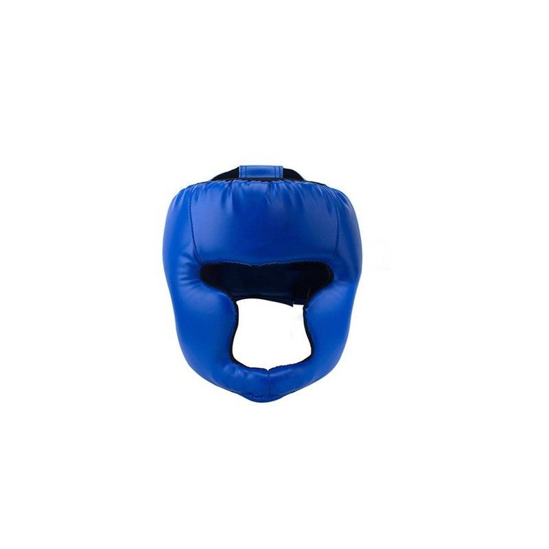 Full-Covered Thickened Leather Boxing Helmet Adult Karate Muay Thai Training Head Protector Gym Taekwondo Guard
