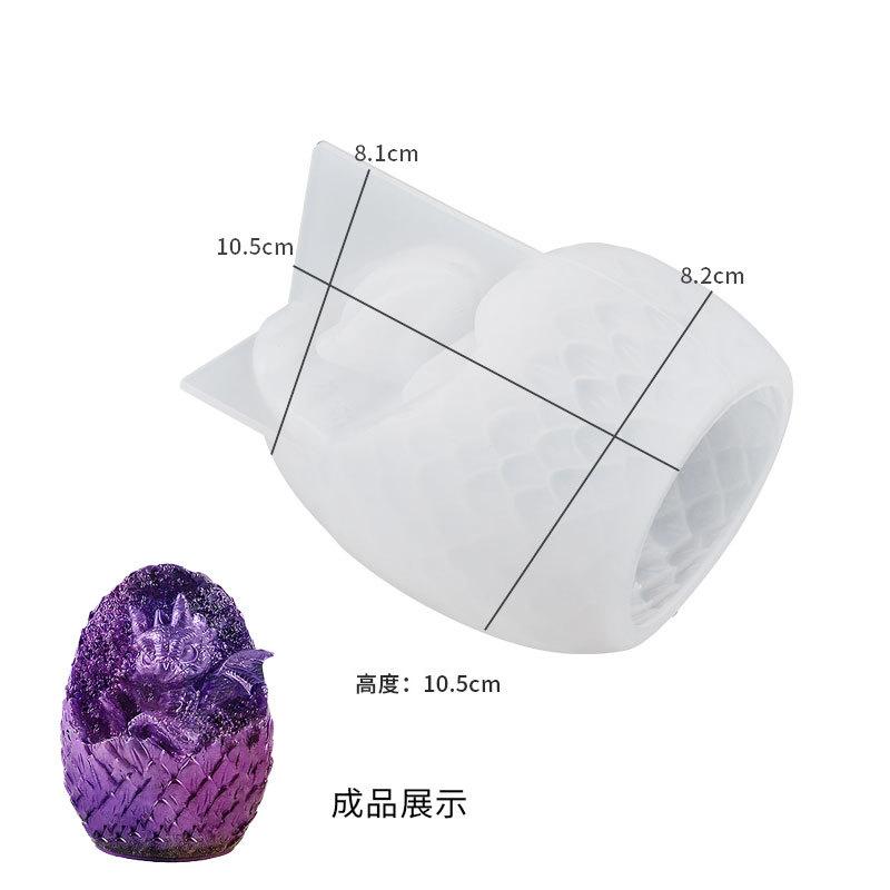 3D Dragon Egg Resin Mold Silicone Fondant Mould for DIY Crafts Cute Keychain Ornaments Animal Casting Mould Epoxy Resin Casting