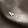 Polygonal Stud Earrings Female Personality Irregular Geometric Shape Asymmetrical Brushed Student Korean Version Niche Design Earrings