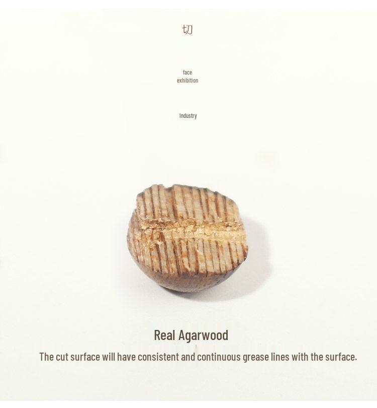 Authentic 8mm Agarwood 108-Bead Unisex Bracelet - Genuine High-Oil Kalimantan Material
