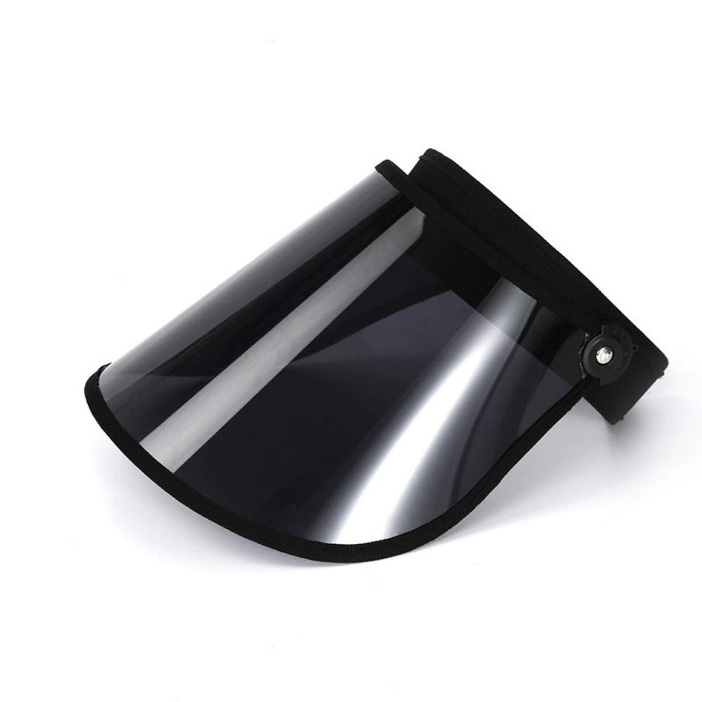 

Солнцезащитная шляпа конфетного цвета, пластиковая кепка-козырек из ПВХ, унисекс, летняя шляпа чёрный