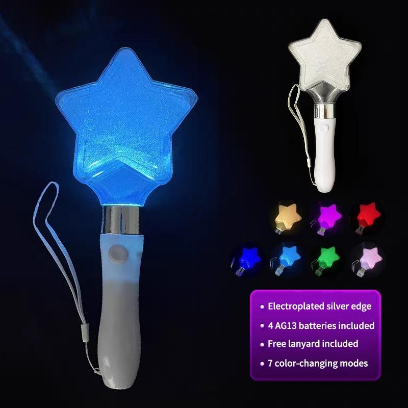 Glowing Lightstick Heart Star Shaped Glow Stick Concert Support Glow in the Dark Concert Flash Rod Party Atmosphere Prop
