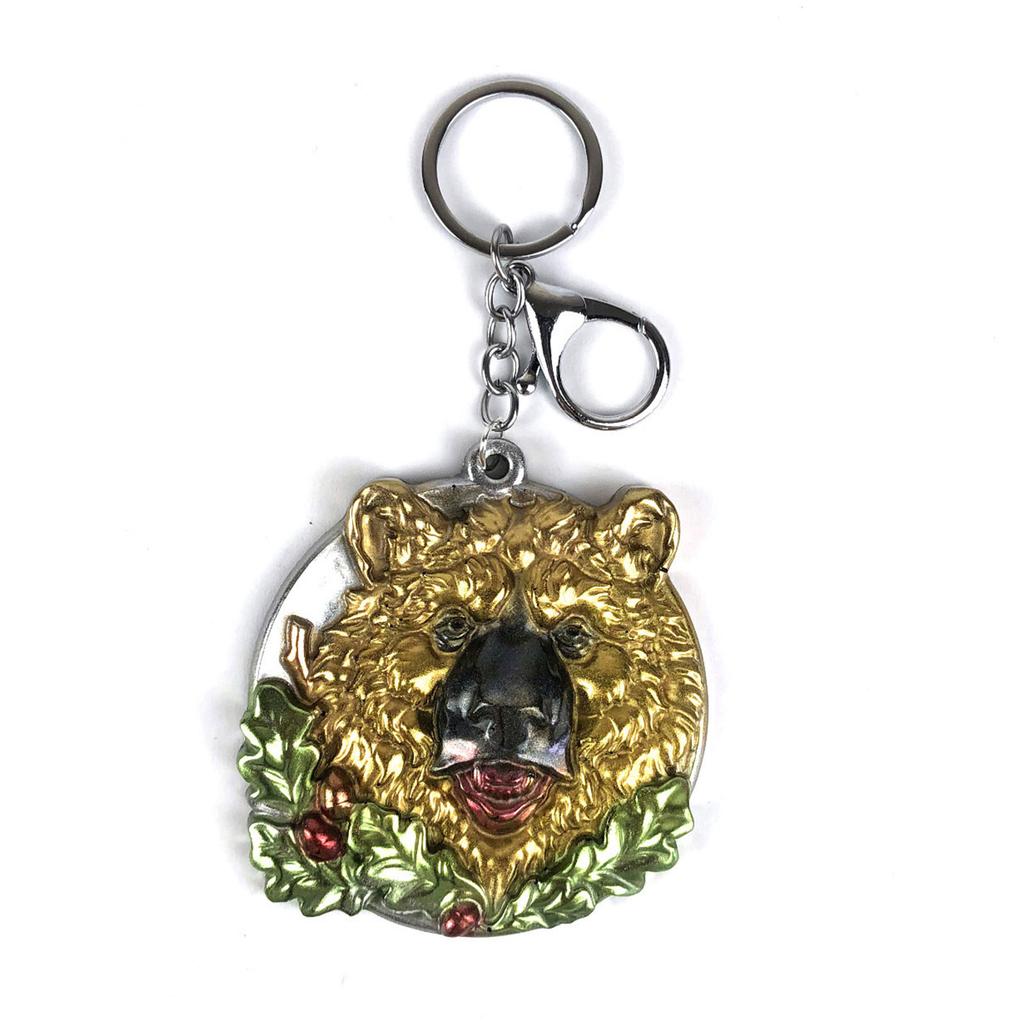 Silicone Resin Mold for Keychain Pendant Making Cute Cartoon Bear Head Epoxy Resin Mould for DIY Craft Accessories