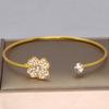 Open-end Four-leaf Clover Bracelet Jewelry for Women, High-end Bracelet for Girls