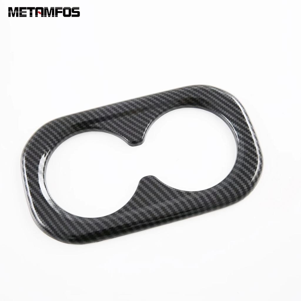 For Honda CR-V CRV  2024 2025 Carbon Fiber Rear Cup Holder Water Bottle Decoration Frame Interior Accessories Car Styling
