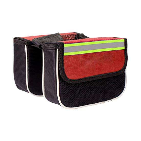 

Велосипедная седельная сумка большой вместимости водонепроницаемая с откидным верхом велосипедная сумка-баул из ткани Оксфорд для велоспорта на открытом воздухе красный