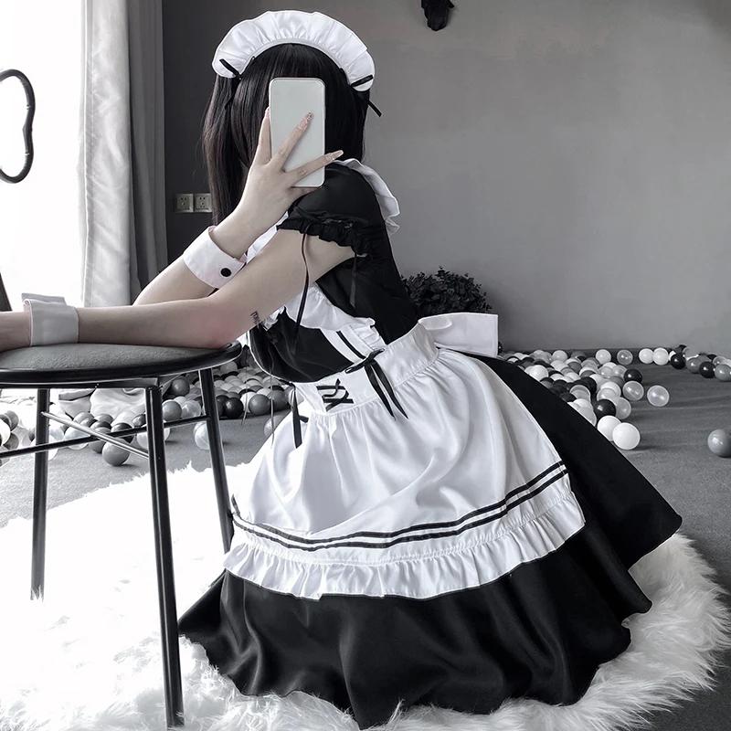 Cute Maid Dress Women Sexy Lingerie Girls Servant Uniform Ladies Cosplay Outfit Anime Skivvy Role Play Costumes Lolita Clothes