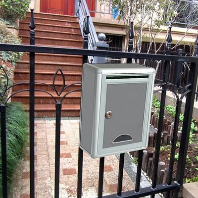 Metal Mailbox Outdoor Security Locking  Suggestion Box Newspaper Mail Letter Post Home Balcony Garden Decor WF
