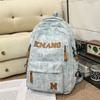 Schoolbag Student Schoolbag New Retro Large Letter Casual Backpack Men and Women Large Capacity Travel Waterproof Campus Wind
