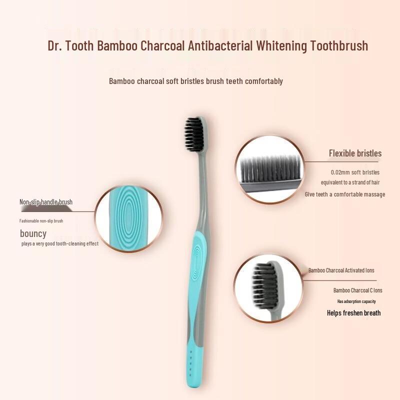 Dr. Tooth Bamboo Charcoal Soft Bristle Toothbrush