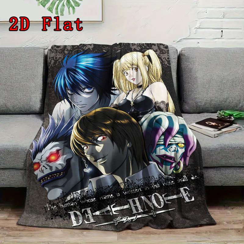Death Note 2D Flat Pattern Flannel Blanket High quality All Seasons Warmth and Comfort Perfect for Christmas Gifts.P260914504