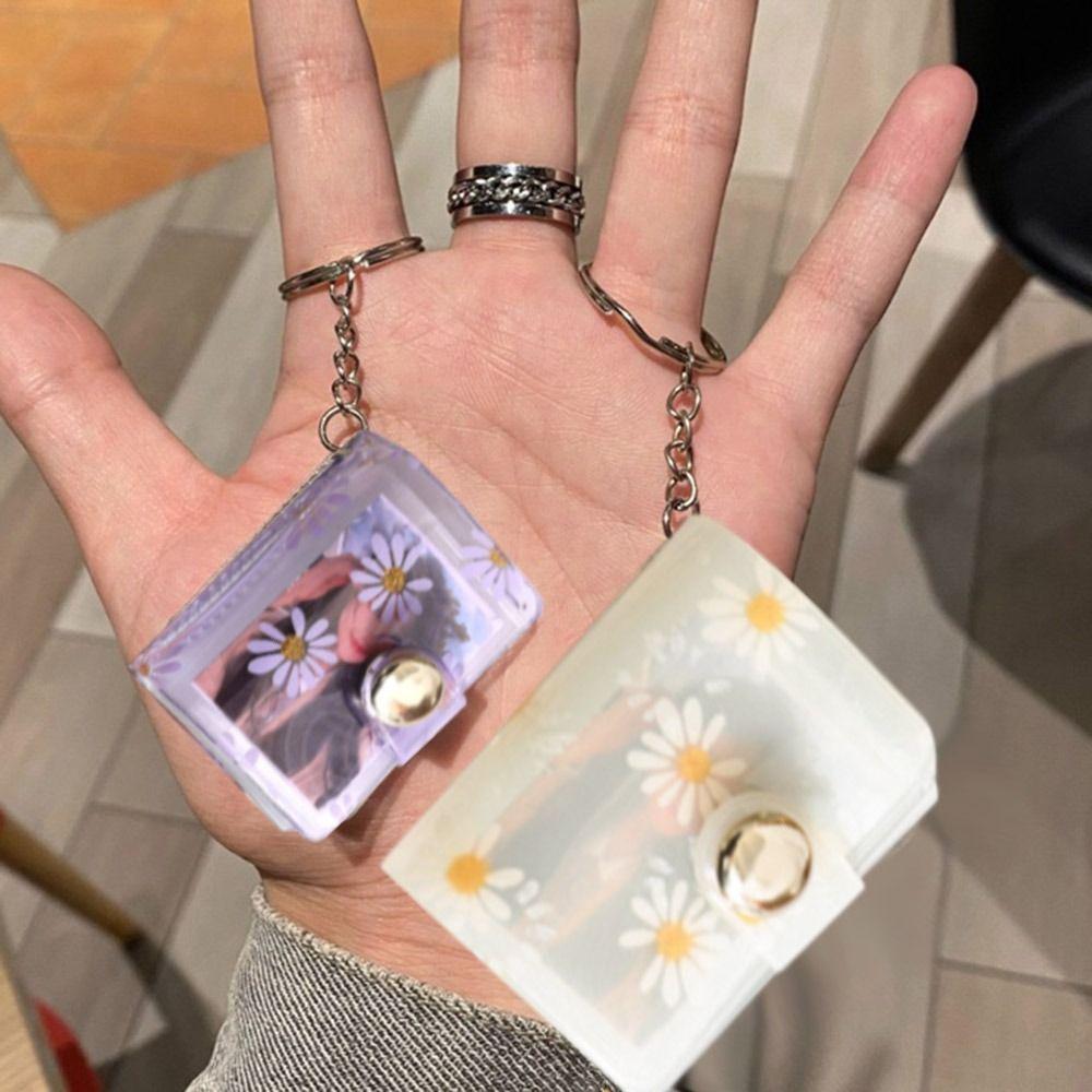 With Keychain Keychain Mini Album PVC Photo Card Holder New Mini Photo Album