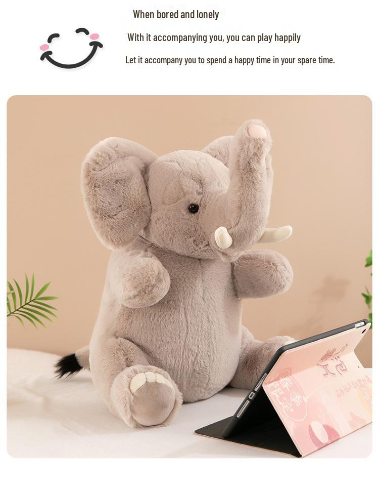 Genuine Elephant Plush Toy - Comforting Cloth Doll for Children