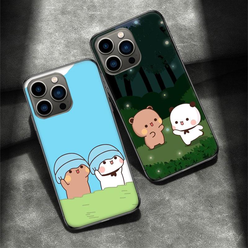 Custodia per Telefono BuBu DuDu Carina Per Iphone 16 15 Plus 13 12 Mini 17Air 16E 11 14 Pro 17 Pro Max Cover Guscio Coque Morbida Trasparente Capa Carina
