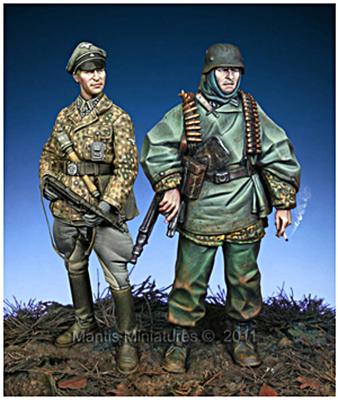 Mantis Miniatures 1/35 Scale Figure Series: German LSSAH Hansen Combat Team Ardennes (2 Figures) Resin Kit Man35038