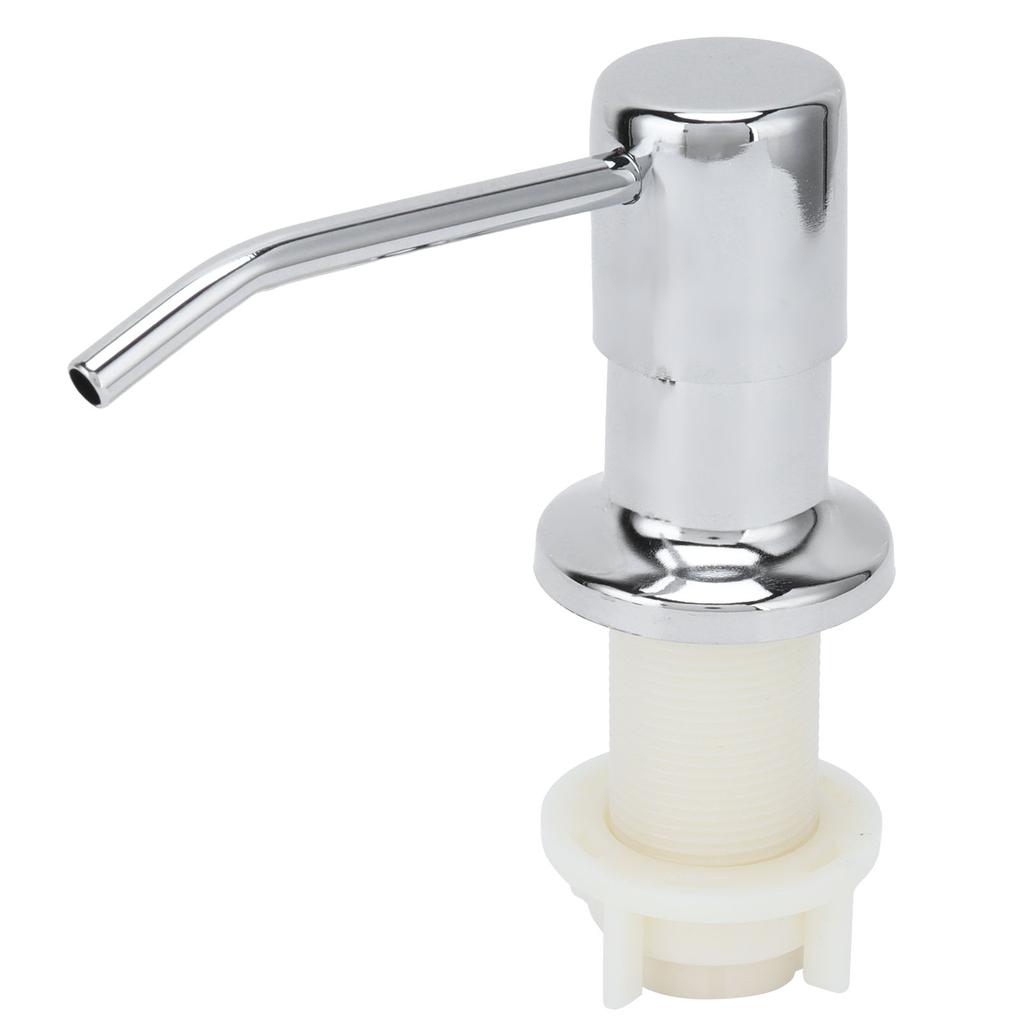 Sink Soap Pump Kit 304 Stainless Steel Soap Dispenser Head Silicone Tube for Kitchen Bathroom