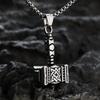 Vintage Men's Jewelry Stainless Steel Pendant Slavic Necklace
