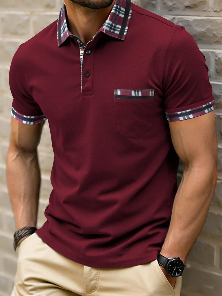 Stylish Striped Short-sleeve Polo Shirt, Casual and Versatile for Daily Life.