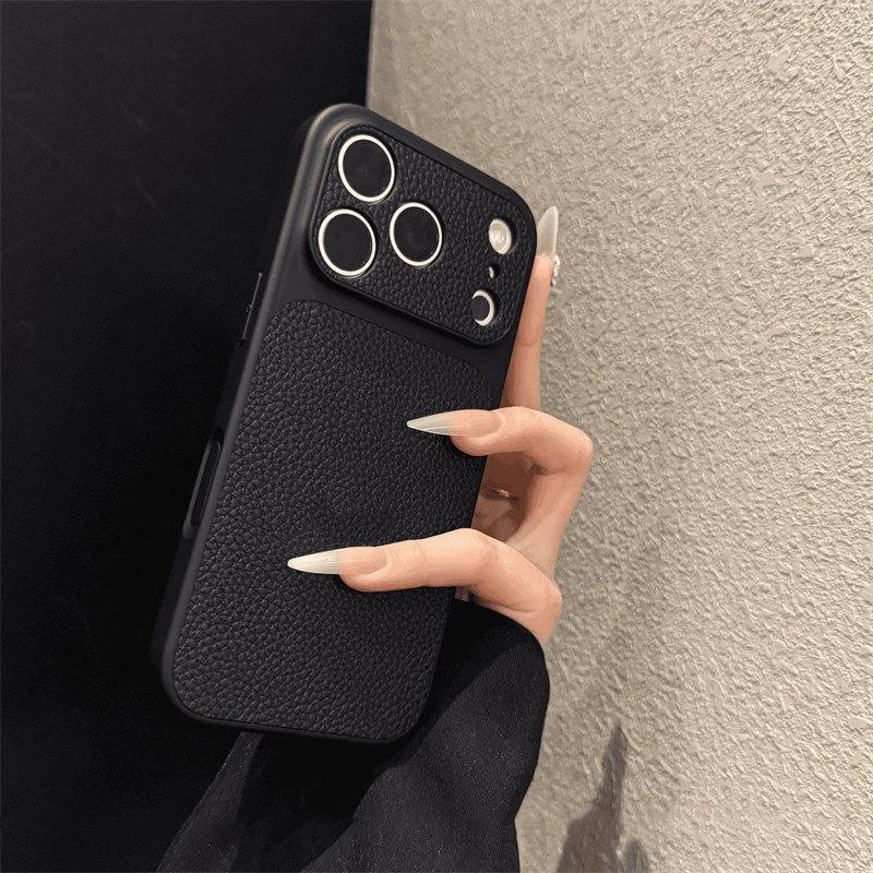 Premium Leather Texture Full Coverage Protective Case for iPhone 17 Pro Max with Lens Protection