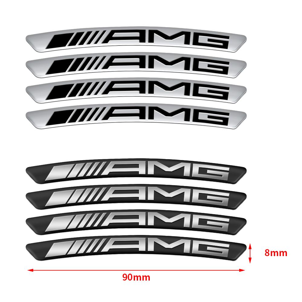 4pcs Car Shape Wheel Rim Sticker Decoration Accessories For Mercedes Benz AMG W168 W211 W212 W213 CLE GLA C180 GLC GLA W203 W204